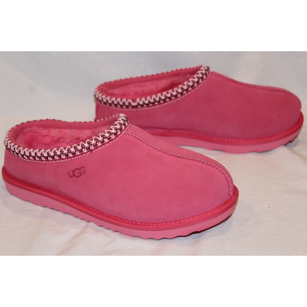 UGG YOUTH 6 WOMEN'S 7.5-8 TASMAN II PINK SUEDE‎ CLOG SLIPPERS NIB